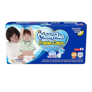 Fralda Mamypoko Super seca calça XXG 36 unidades